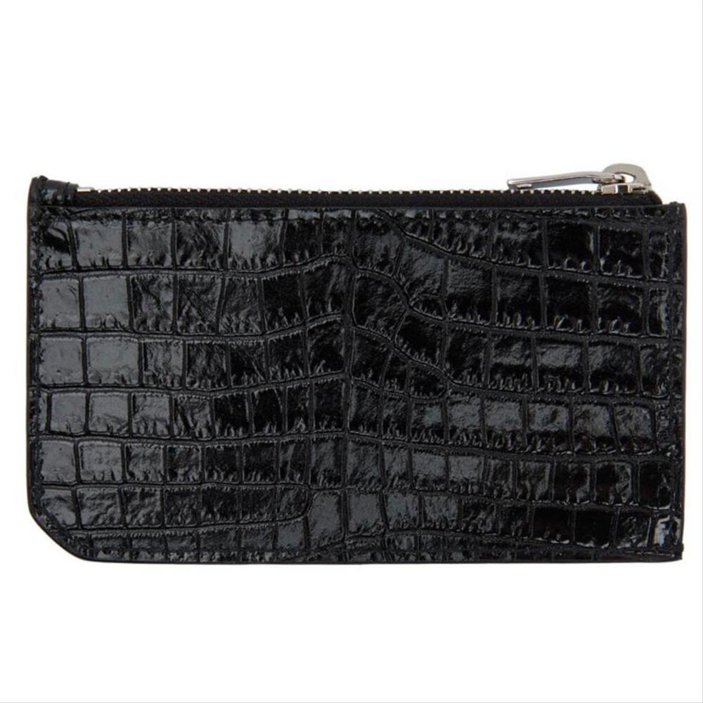 SAINT LAURENT Fragments crocodile effect leather zipped card holder coin case - Picture 2 of 7